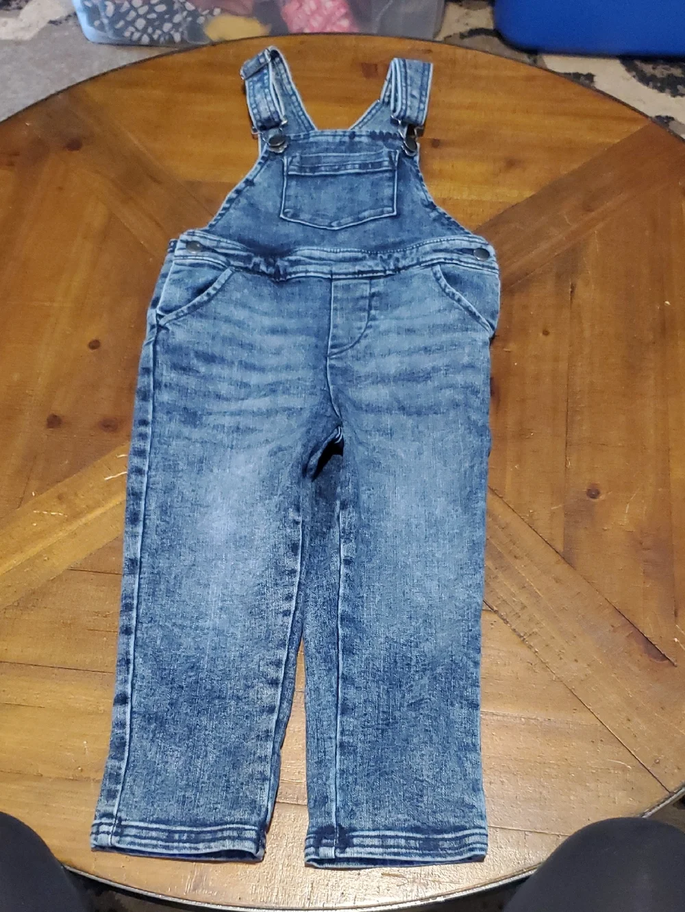 wonder nation Medium Wash Denim Overalls for Kids